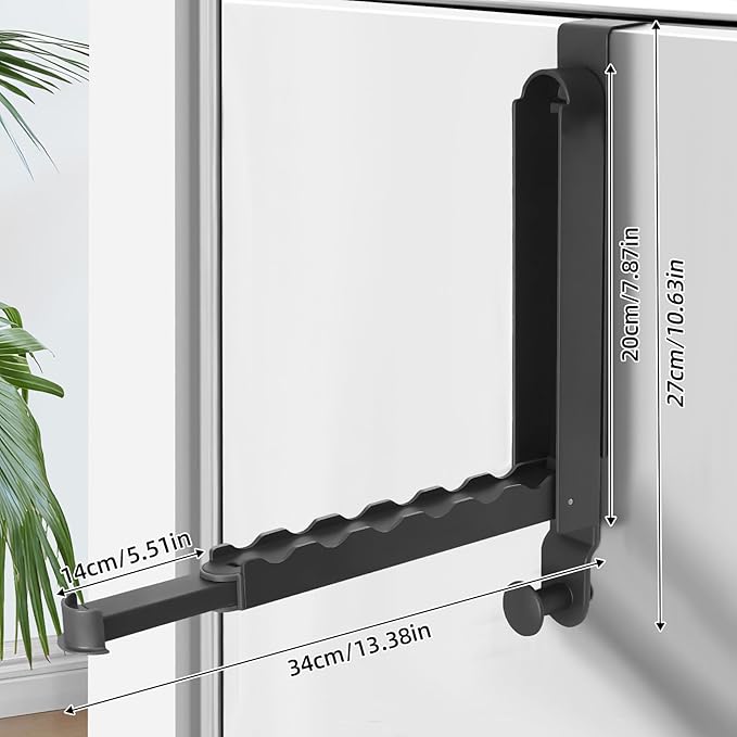 Portable Folding Clothes Drying Rack Over The Door Hooks Hanger Retractable Towel Racks Space Saving Hanging Storage Hanger Laundry Rack for Travel, Behind Back of Door, Bathroom, Coat, Bag