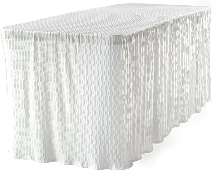 The Folding Table Cloth 6 Foot White Rectangular 30x72x29