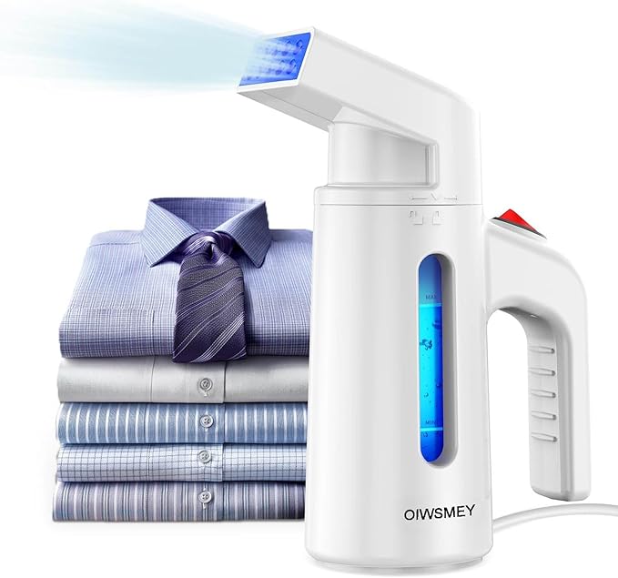 Steamer for Clothes, 700W Travel Handheld Light Steamer with 180ml Water Tank, Compact & Portable, Travel College Dorm Home Essentials Garment Steamer, White, GY168 (Only for 120V)