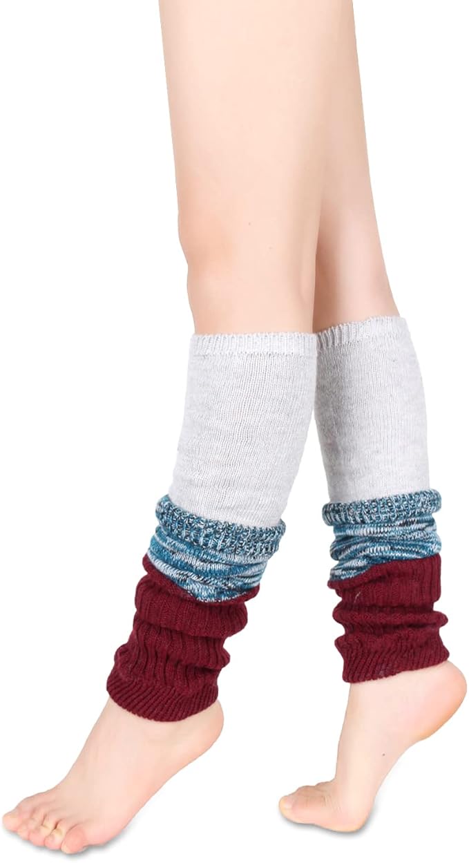 Benefeet Sox Wool Knit Leg Warmers for Women Vintage Boho Leg Warmers Long Winter Warm Thigh High Footless Boot Socks