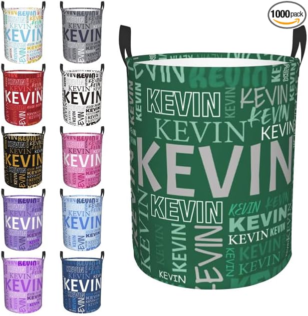 Custom Name Laundry Hamper, Personalized Dirty Clothes Hamper with Name for Bathroom Bedrooms Clothes Storage Organizer, Personalized Gifts for Boys Girls Men Women