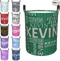 Custom Name Laundry Hamper, Personalized Dirty Clothes Hamper with Name for Bathroom Bedrooms Clothes Storage Organizer, Personalized Gifts for Boys Girls Men Women