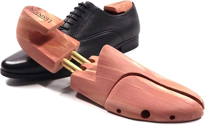Cedar Shoe Tree Boot Keeper for Men Luka Adjustable Shoetree Twin Tube Wood Shoe Shape