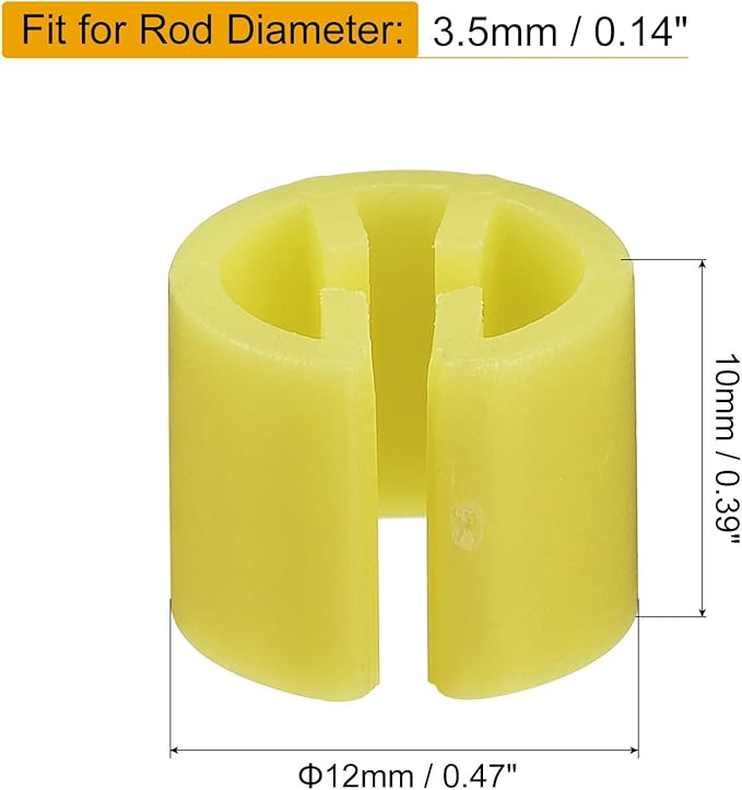 uxcell 150pcs Clothes Hanger Markers Blank Tags, Fit 3.5mm Rod Garment Size Hanger Clips Garment Color Coding Label for Clothing Hangers, Yellow