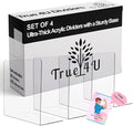 True 4U 6 Pack Acrylic Shelf Dividers for Organizing, Easy to Install Clear Shelf Dividers, Sturdy Shelf Divider for Home Organization and Office