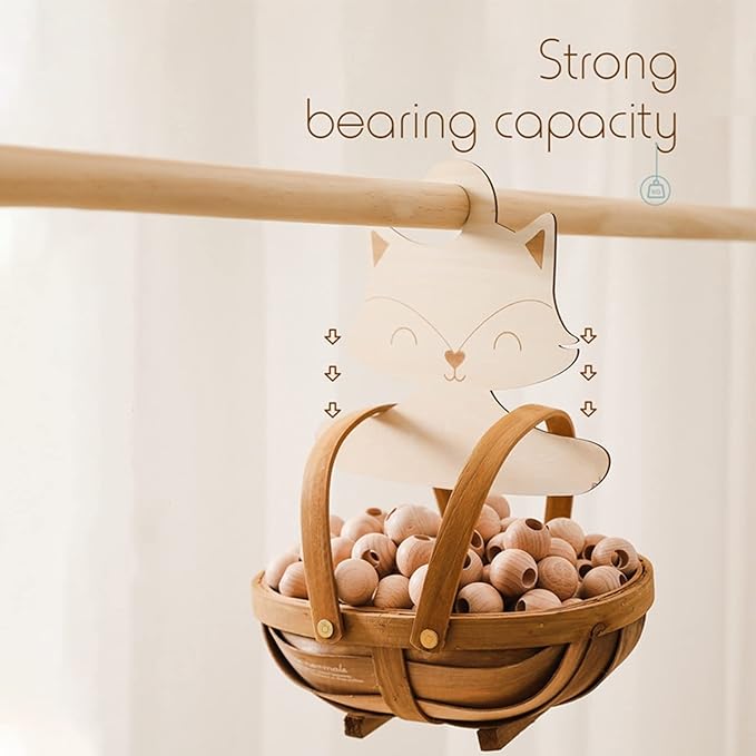 Erice Baby Hangers, 5 Pack Wooden Kids Hanger, Cute Fox Shape, 9 Inch Wood Children Hangers,Creative Coat Hanger for Clothes Suit, Dress, Camisole, Jacket, Pants (5)