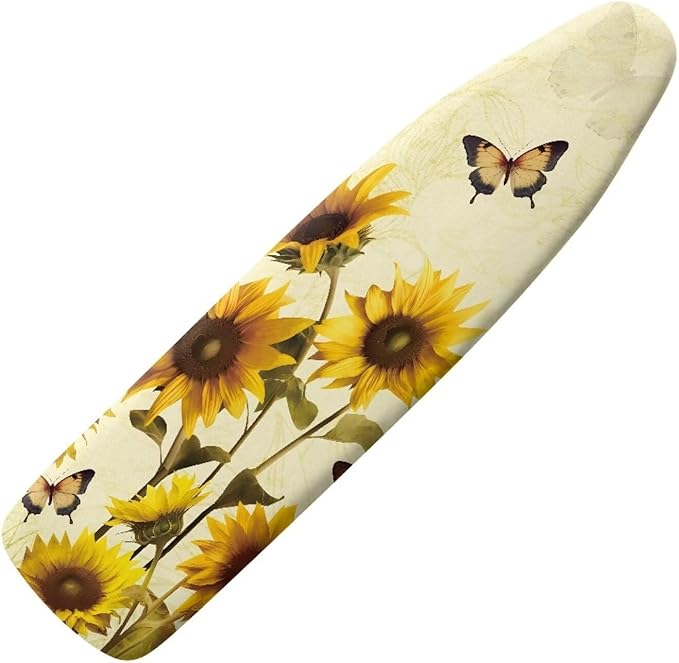 Flashideas Sunflower Pattern Ironing Board Cover Universal Stretchy Stain Reisstant Cover for Ironing Board with Adjustable Straps Ironing Board Accessories