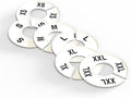 Discount Sizing- Round Clothing Dividers Size Hanger Rack Dividing 36 Pack 6 Each Size (XS-XXL) - Great for Retail, Boutiques, Personal Closet Storage & Organization (White)