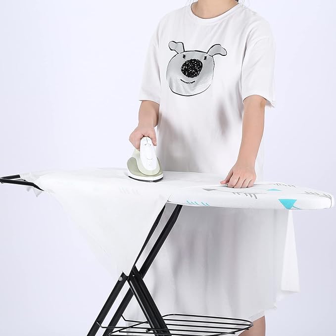 BNDX Ironing Board Cover, 15" x 54" Standard Size Thick Padding with 2" Elastic, Stain Resistant & Durable Scorch, 2 Click Buckles for Smooth Iron and Easy Installation…