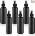 6 Pack 150ml/5oz Aluminum Spray Bottle Black Mist Sprayer Metal Spray Bottle Empty Fine Mist Spraying Bottles for Perfume Cleaning Essential Oil
