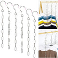 Falytemow Stainless Steel Space Saving Hanger Chains Magic Hangers Closet Space Saver Hanger Organizer Cascading Hangers Gain 80% More Space Set of 6