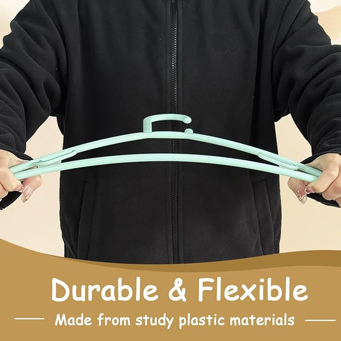 Urby Extra Wide Hangers for Plus Size Clothes, 19 Inch Plus Size Hangers, Durable Space-Saving Plastic Hanger for Oversized or XL, XXL Shirts, Coats, Etc. White 20PK