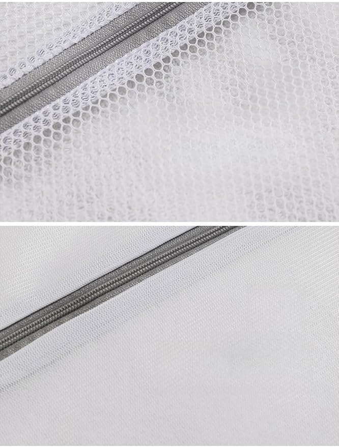 2Pcs Bra Wash Bag Durable Honeycomb Mesh Laundry Bags for Delicates 6 x 6.7 Inches