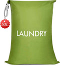 MissBoy Laundry Bag, Nylon Dirty Clothes Storage Bag, Splash-proof Travel Camping Laundry Bags with Zip, Lightweight Foldable Swimming Dry Wet Bag