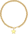Chunky Gold Necklace for Women Gold Evil Eye Cowboy Pendant Necklace Dainty Paperclip Chain Vintage Luck Amulet Choker Necklaces Celestial Jewelry Gift