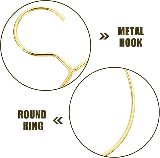 LUOZZY 4pcs Clothes Hanger Metal Belt Hangers Nordic Style Scarf Ring Hanger for Closet, Gold