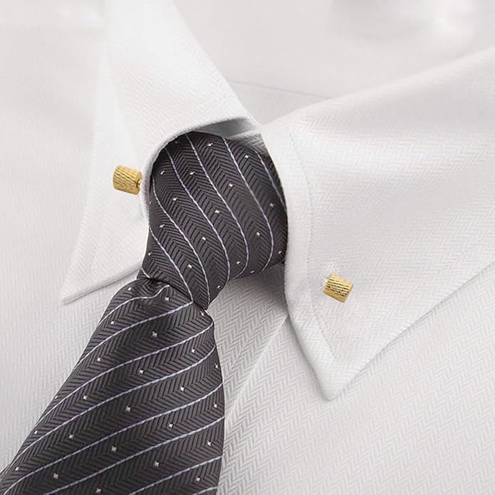 Classic 4-Piece Set Solid Brass Collar Bar for Men Multi-Style Metal Anti-Curl Shirt Collar Stays Tie Pins