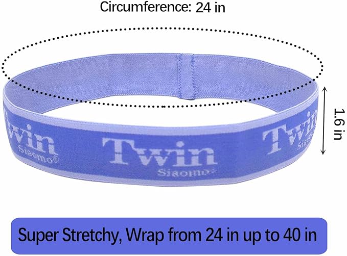 Bed Sheet Organizer Bands, Sheet Set Storage Label Bands, Elastic Bedding Sheet Size Marking Label Bands Straps Wraps for Organizing Linen Closet（Twin 4PCs | Blue）