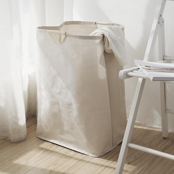 2Pack Large Laundry Hampers with Handles, 60L (15.85 Gal) Foldable Laundry Hamper, Freestanding Waterproof Clothes Hamper for Bedroom, Bathroom, Dorm, Laundry Room15.3"L x 10.6"W x 20.8"H
