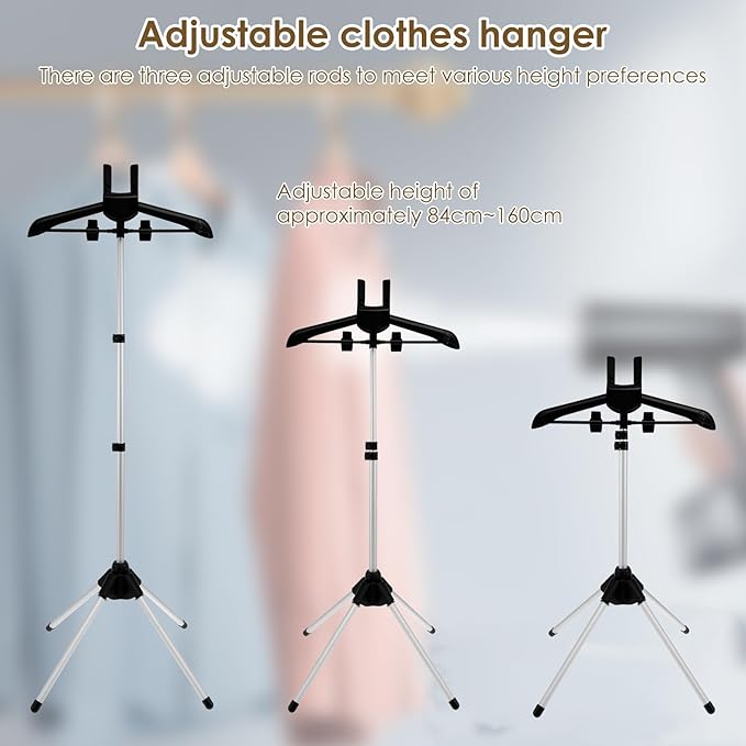 Steamer Stand for Clothes, Steamer Rack for Clothes, Steam Iron Stand, Height Adjustable Garment Steamer Rack, Handheld Garment Hanger for Steaming Clothes, Steamer Hanger Stand for Pants Jeans Skirt