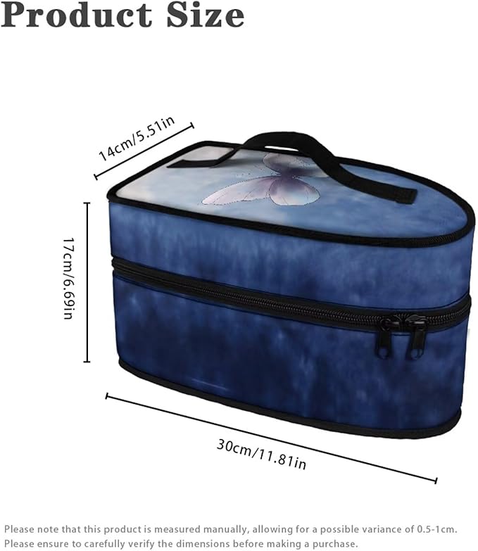 Iron Storage Case with Zipper Closure Reusable Portable Steam Iron Storage Bag Fits for Accessories Travel Irons, Tie Dye Butterfly