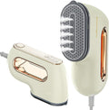 Portable Travel Steamer Iron for Clothes: Mini Handheld Garment Steam Ironing Machine for Clothing - Professional Small Size Hand Held Traveling Fabric Steamers for Wrinkle on Dress Shirt (Beige)