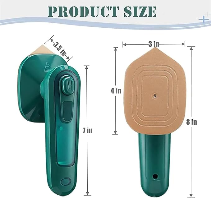 Steam Iron,Rotary Garment Iron,Portable Garment Steamer Cleaner Handheld ElectricIron,Upgrade Portable Mini Ironing Machine,Foldable Travel GarmentIron for Fabric Clothes,for Travel (Green)