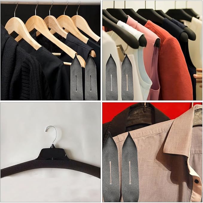 100 Pcs Hanger Sponge Covers Anti-Skid Foam Hanger Grips Protective Non-Slip Shoulder Covers for Clothes Hangers Lightweight Closet Organizer Accessory 14.96X2.75X0.23 Inch