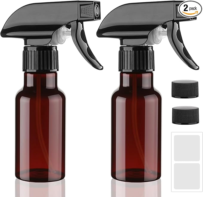 Spray Bottles 4oz/120ml Small Spray Bottle for Hair Plastic Mist/Stream Spraying Heavy Duty Empty Spray Bottles for Cleaning Solutions, Plants 2 Pack