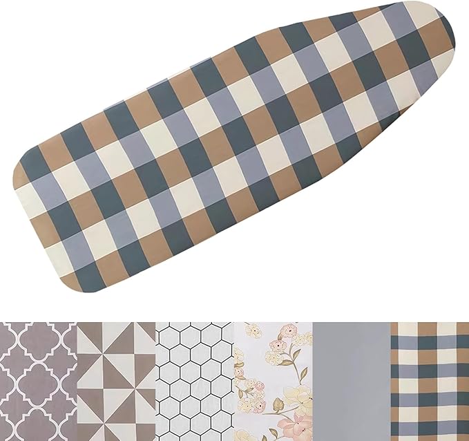 Cotton Ironing Board Cover,35x12in 39x13in 43x13in 47x15in Ironing Board Cover and Pad Standard Size Homes Iron Board Cover Ironing Cover and Pad(Blue,47x15in)