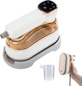 Portable Steamer Iron for Clothes, 1200W Handheld Mini Travel Steamer with 4 Modes, 150ml Powerful Clothes Wrinkle Remover with LCD Display, A Small Iron Suitable for Home, Dorm & Travel (Beige)