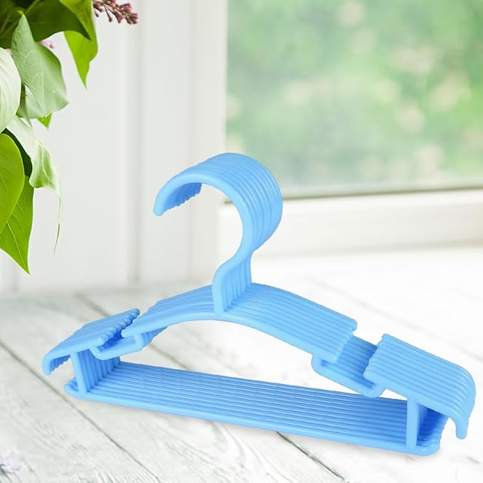 GoodtoU Baby Hangers, 60Pack Blue Baby Clothes Hangers for Infant Kids for Closet Coat Child Hanger Plastic Small Clothes Organization