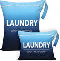 2 Pcs Large Travel Laundry Bag Waterproof Wet Dry Bag Washable Dirty Clothes Bag Bathing Suit Workout Bag for Gym Clothes Laundry Wet Clothes Swimming Yoga