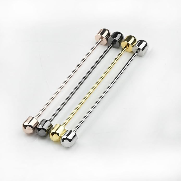 Classic 4-Piece Set Solid Brass Collar Bar for Men Multi-Style Metal Anti-Curl Shirt Collar Stays Tie Pins