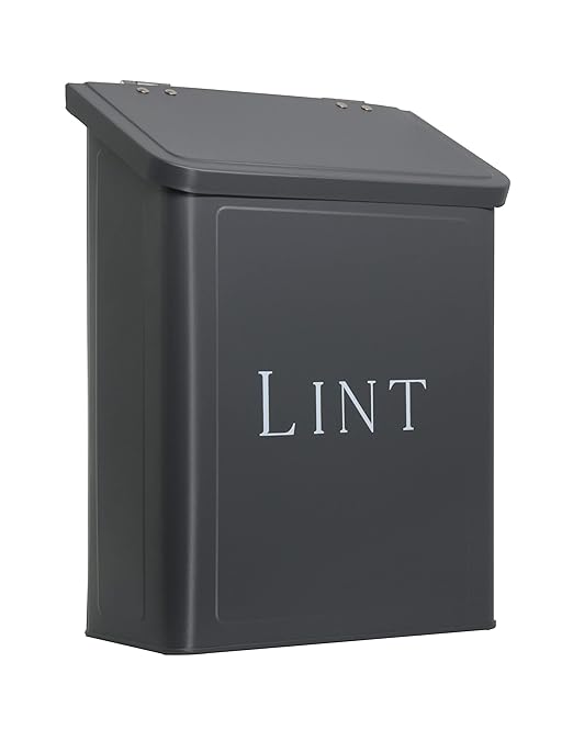 Magnetic Lint Bin, 2.5L Capacity, Stormy Gray, Wall Mounted, Satisfaction Guarantee