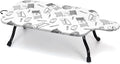 Duwee 15"x30" Table Top Ironing Board Extra Wide with Anti-Rust Hanging Hook and Removable Washable Cotton Cover, Steel Mesh Top Ironing Boards with 10mm Thicken Double Layers Feltpad and Foam,White