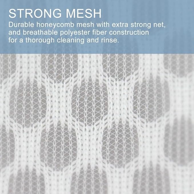 3-Pack Mesh Laundry Bags for Delicates (12x16 in, Medium) – Durable Honeycomb Wash Bags with Zipper – Protect Lingerie, Socks, Baby Clothes & Bras – Reusable for Laundry & Travel
