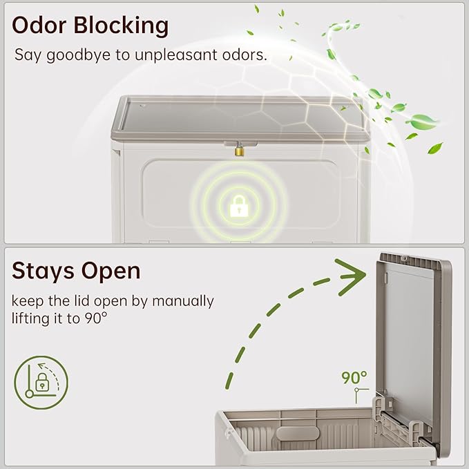 HAIXIN HOME Rolling Laundry Hamper with Lid, 130L Large Clothes Hampers for Laundry, Plastic Collapsible Laundry Baskets with Wheels and Lid, Install-Free & Easy to Transport to Laundry Room (2 Pack)