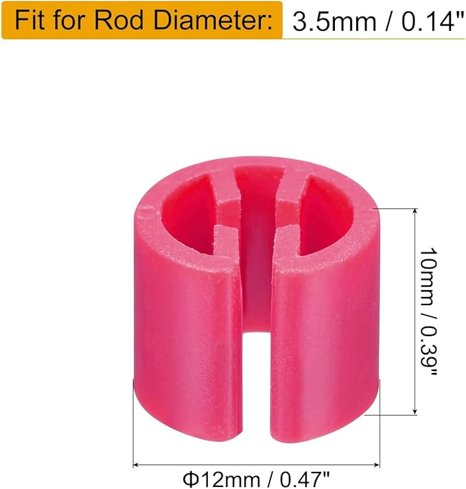 uxcell 150pcs Clothes Hanger Markers Blank Tags, Fit 3.5mm Rod Garment Size Hanger Clips Garment Color Coding Label for Clothing Hangers, Rose Red