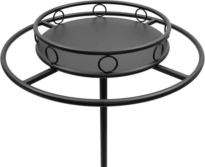 Rotatable Round Garment Rack, Floor Standing Iron clothes Hanging Rack with Topper, Suitable for Large Shopping Malls Retail, Clothes Boutique Display Laundry Rooms Multi-Purpose Hanging (Black)