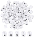 MECCANIXITY Clothes Hanger Marker Colored Hanger Sizer Garment Markers Tag (Number 56, White) for Garment Clothing Color Coding, Pack of 100 Pcs
