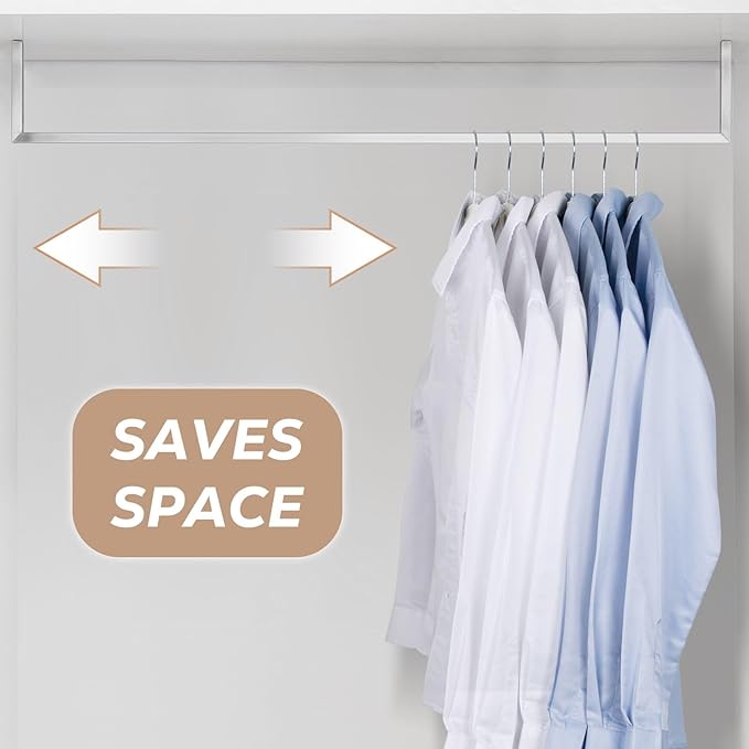 Plastic Hangers 30 Pack: No Shoulder Bumps Ultra Thin Clothes Hanger for Space Saving, Suits, Heavy Duty Coat Clothes Shirt Dress White