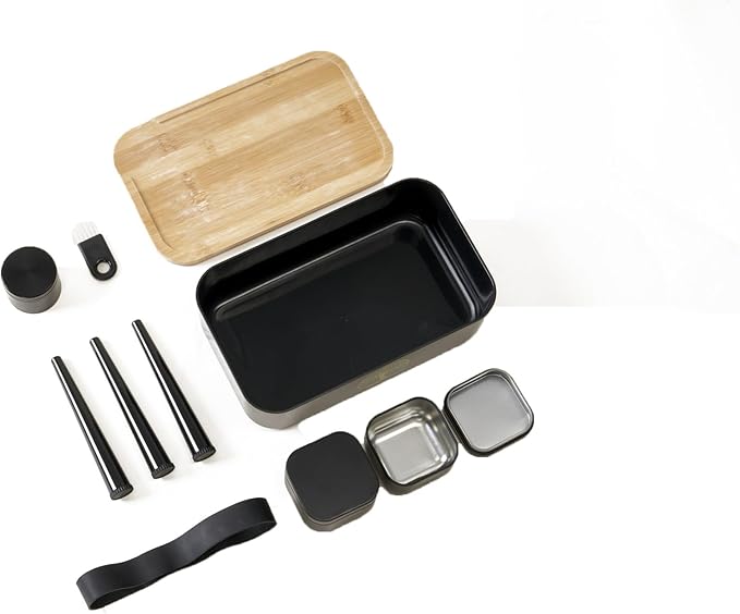 Stash Box with rolling tray - Air-Tight Storage Stash Box with Bamboo Tray - Portable Decorative Box for Herbs (8inch)
