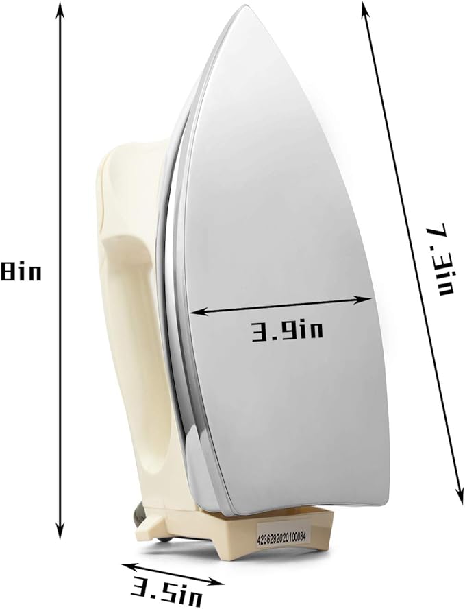 Lightweight Portable Dry Iron for Industry Household Usage Upgraded Mirror Stainless Steel Soleplate Without Steam 700W Gift for Housewarming
