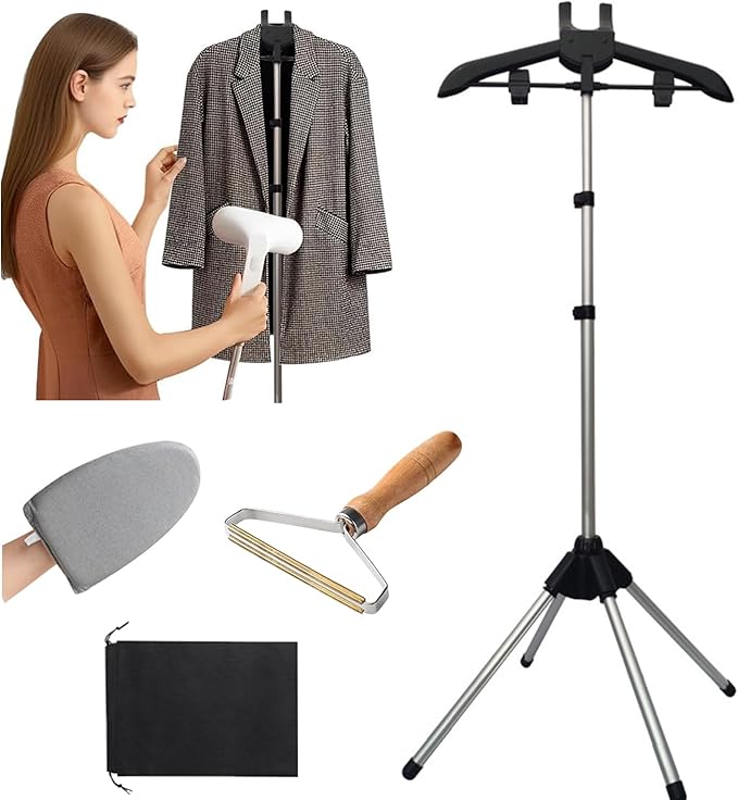 Steamer Stand Rack For Clothes Handheld Garment Hanger For Steaming Clothes Foldable Hanger Holder Stand Garment Steamer Accessories For Homes Clothing Stores & Hotels