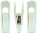 30 Pack Ivory Velvet Hanger Clips, Strong Hanger Clips Perfect for Organizing Skirts/Pants/Thin Felt Hangers