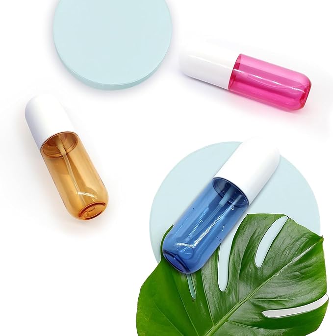 YOCASII 3PCS Mini Spray Bottles, 2oz Travel Spray Bottles Tsa Approved, Travel Containers for Toiletries, Small Spray Bottle and Pump Bottles for Hair Spray & Face