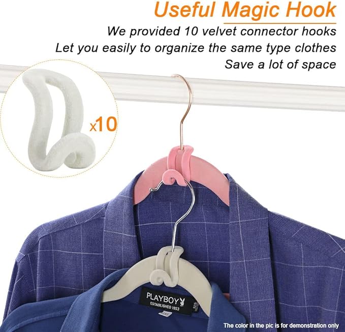 50+10 Pack Non-Slip Velvet Hangers Suit Clothes Hanger Space Saving Hangers 15~20LBS Heavy Duty 17.5"