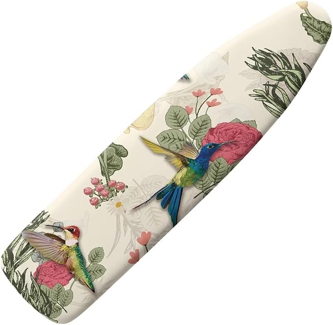 GLENLCWE Retro Hummingbird Ironing Board Cover Standard Sizes 15x54 Inch,Hummingbird Print Iron Board Cover Replacement with Elastic Edge and Hook and Loop