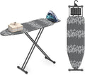 Ironing Board Full Size 54"x13" - Adjustable Height Foldable Iron Board with Iron Rest, Heat-Resistant Cover & Ultra Thick Padding - Heavy-Duty Sturdy Design, Space-Saving Ironing Table (Grey)